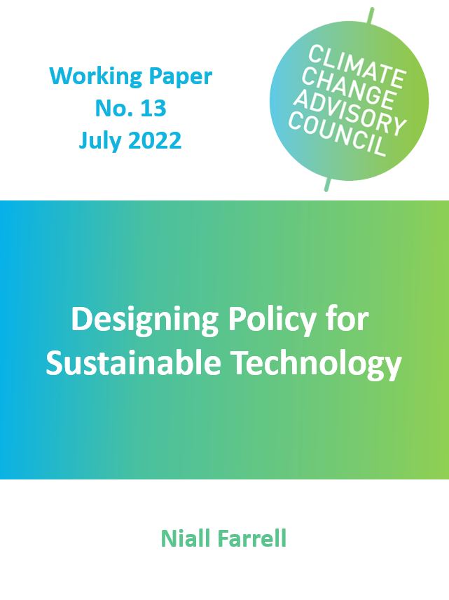 Working Paper No. 13: Designing policy for sustainable technology